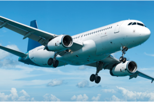 Flugzeug am Himmel