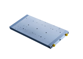 Vakuum brazed heat sink on white background