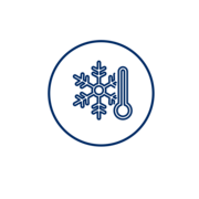 Icon Termperatur und Schneeflocke